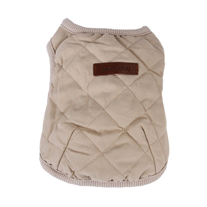 Winter Dog Plaid Brushed Pet Vest