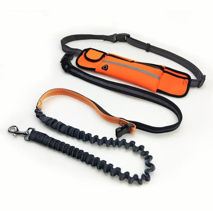 Hands-Free Dog Running Leash with Adjustable Waist Pocket