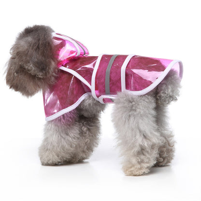 Reflective Large Pet Raincoat - Safety and Style for Your Furry Companion