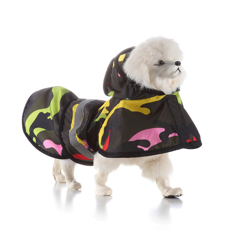 Reflective Large Pet Raincoat - Safety and Style for Your Furry Companion