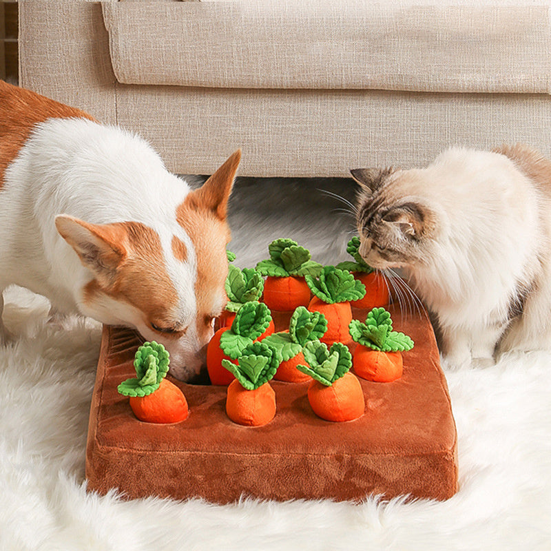 Carrot Plush Chew Toy for Dogs