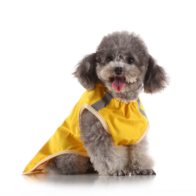 Reflective Large Pet Raincoat - Safety and Style for Your Furry Companion