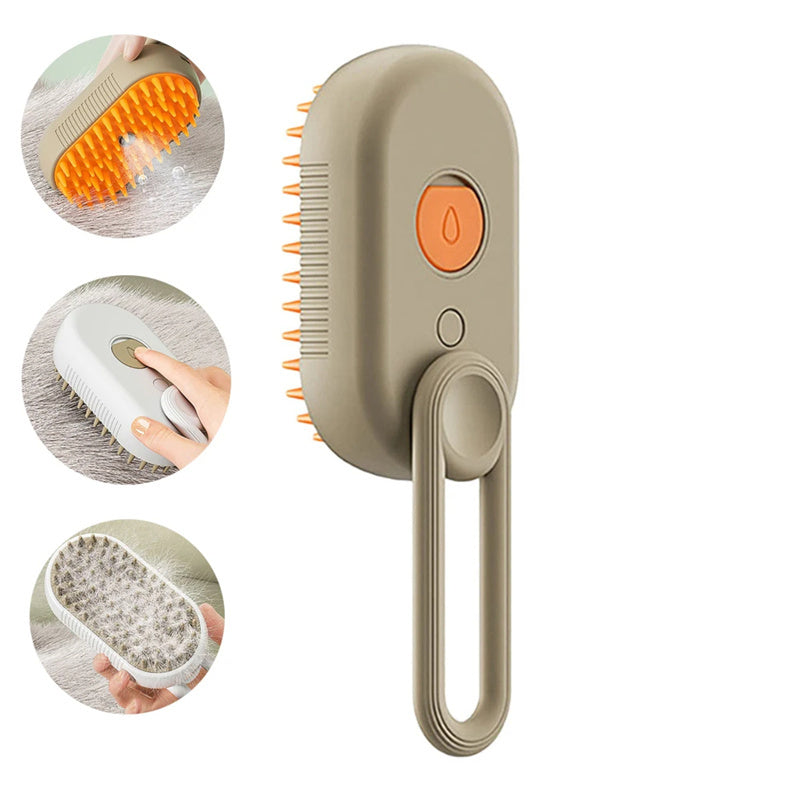 Pet Cat Steam Spray Brush for Grooming and Massage