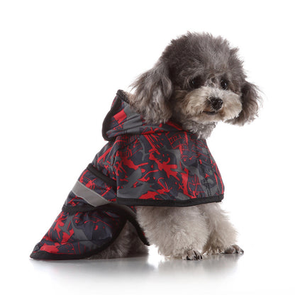 Reflective Large Pet Raincoat - Safety and Style for Your Furry Companion