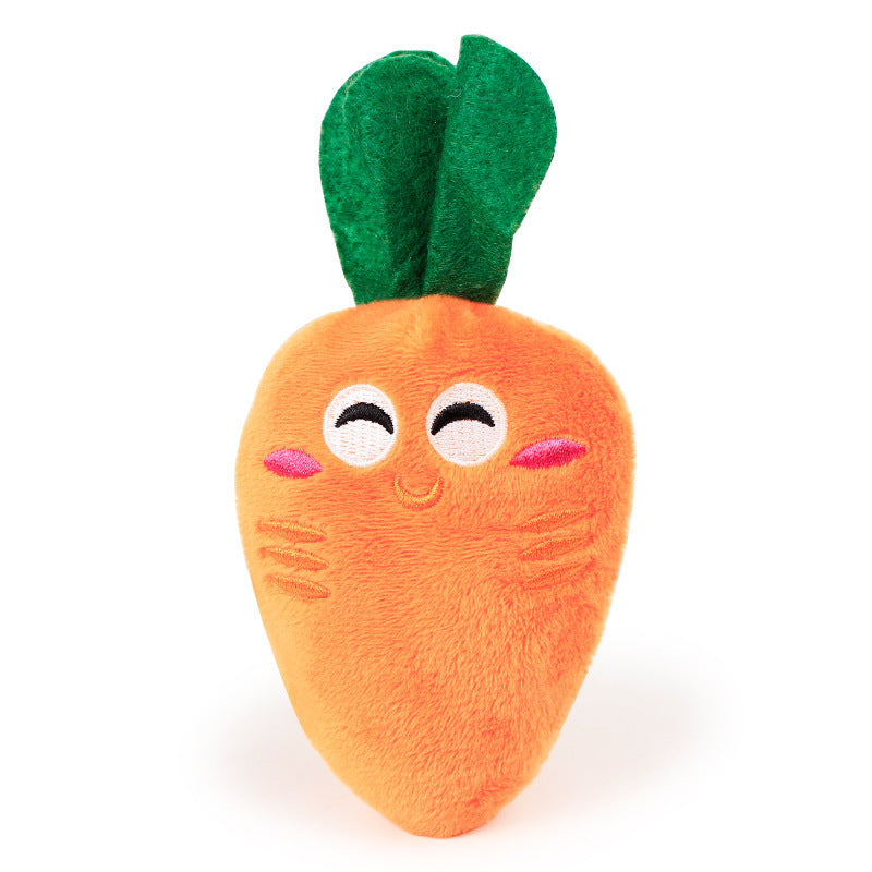 Carrot Plush Chew Toy for Dogs