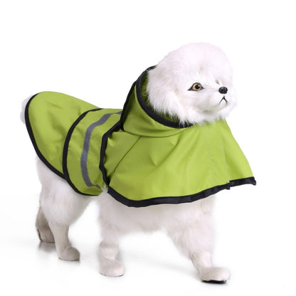 Reflective Large Pet Raincoat - Safety and Style for Your Furry Companion