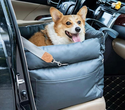 Detachable Portable Leather Dog Car Seat