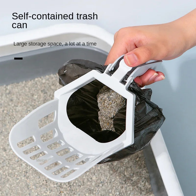 Cat Litter Scooper with Waste Bag Storage