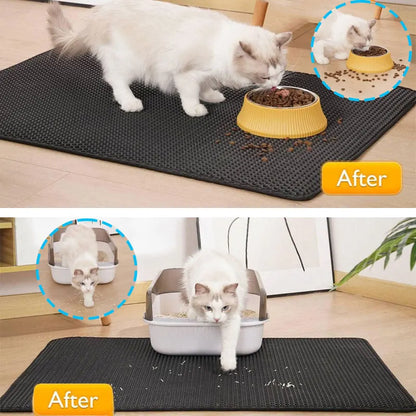 Cat Litter Mat Waterproof Double Layer Trapping Mat