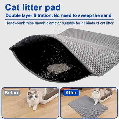 Cat Litter Mat Waterproof Double Layer Trapping Mat