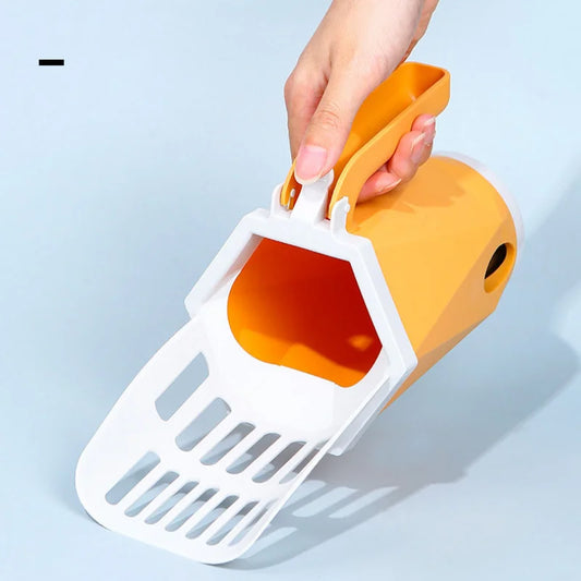 Cat Litter Scooper with Waste Bag Storage