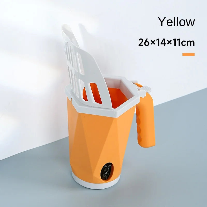 Cat Litter Scooper with Waste Bag Storage