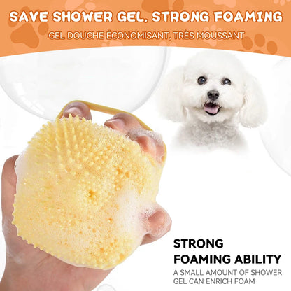 Pet Massage Shampoo Dispenser Brush