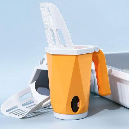 Cat Litter Scooper with Waste Bag Storage