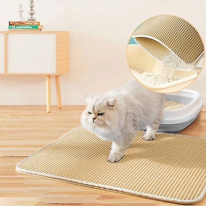 Cat Litter Mat Waterproof Double Layer Trapping Mat