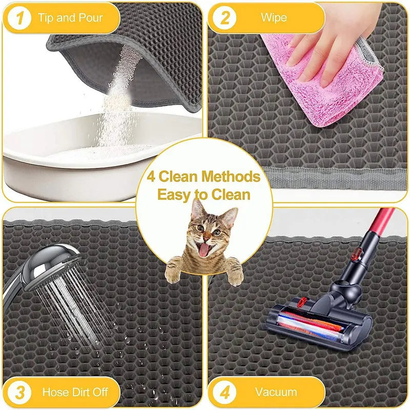 Cat Litter Mat Waterproof Double Layer Trapping Mat