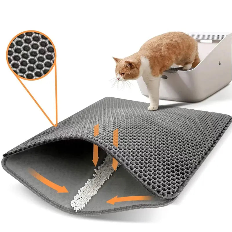 Cat Litter Mat Waterproof Double Layer Trapping Mat