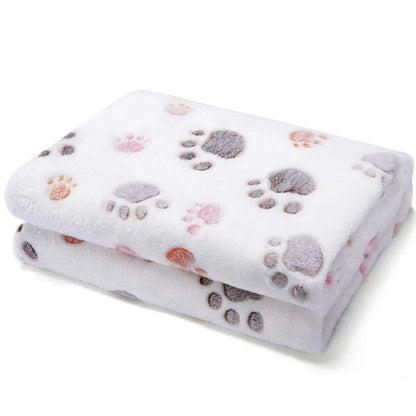 Plush Flannel Pet Sleeping Warm Blanket for Dogs and Cats