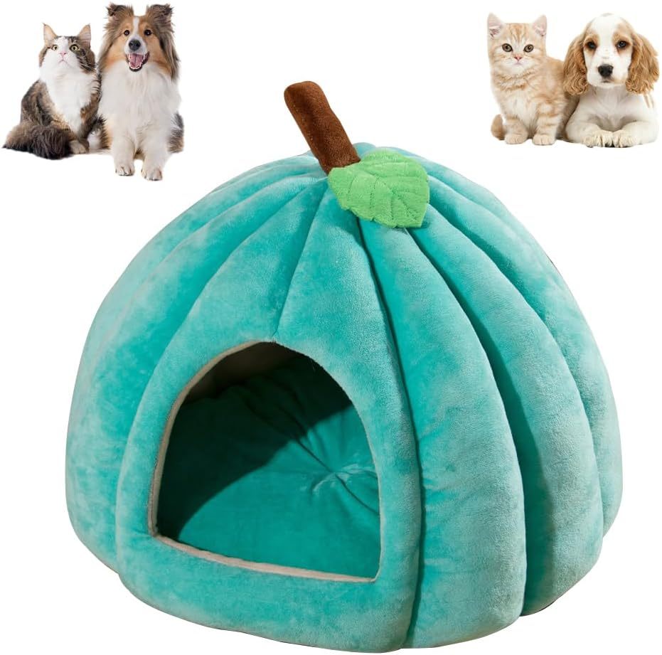 Warm Tent Pumpkin Cat Bed