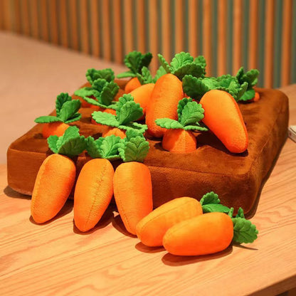 Carrot Plush Chew Toy for Dogs