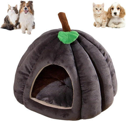 Warm Tent Pumpkin Cat Bed