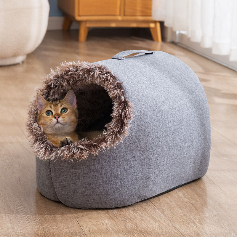 Autumn and Winter Fleece-lined Pet Nest